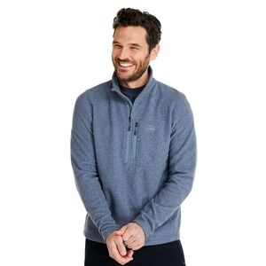 LL‎ Bean Trail Fleece Quarter Zip Pullover Lightweight Sweater L Gray Outdoor